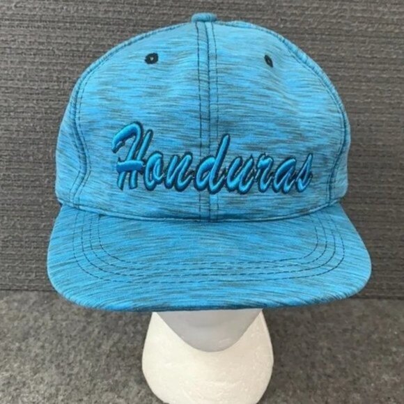 Honduras Central America Snapback Hat Mens Adjustable Blue Baseball Cap Lucky 7 - Picture 1 of 13